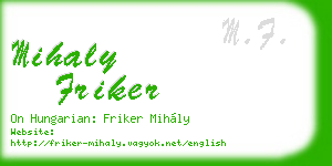 mihaly friker business card