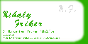 mihaly friker business card